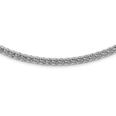 Diamond-Cut Fancy Link Necklace 18 Inch 14k White Gold Polished SF2838-18, MPN: SF2838-18, 88395793…