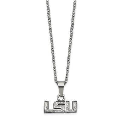 Lsu Pendant &amp; Chain with 2 inch Extender Necklace Stainless Steel ST516LSU, MPN: ST516LSU, 63440101…