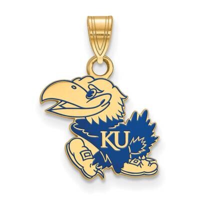 The University of Kansas Medium Enamel Pendant Gold-plated Sterling Silver GP033UKS, MPN: GP033UKS,…