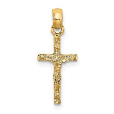 Mini Crucifix Charm 14k Gold 2-D K8500, MPN: K8500, 637218048977