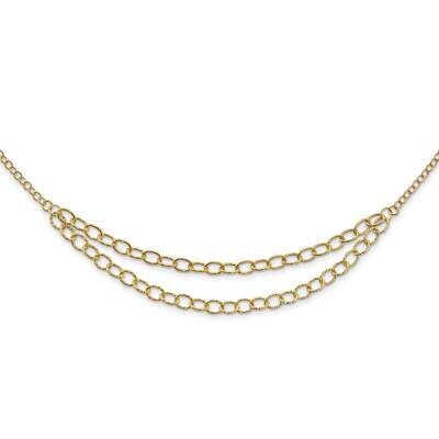 14K Polished &amp; Textured Fancy Link Layered Necklace 14k Gold Polished SF2842-18, MPN: SF2842-18, 88…