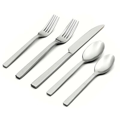 Oneida Chefs Table Hammered 45 Piece Flatware B327045AL20, MPN: B327045AL20, 78737135807