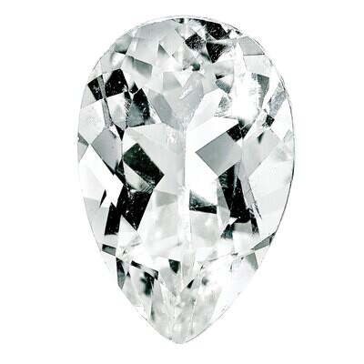 White Topaz 9X6mm Pear AA Quality Gemstone WT-0906-PSF-AA, MPN: WT-0906-PSF-AA,