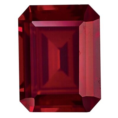 Created Ruby 7X5mm Emerald Cut Gemstone CR-0705-OCE, MPN: CR-0705-OCE,