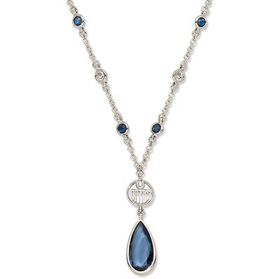 Edmonton Oilers Crystal Logo Necklace OIL065N-CR