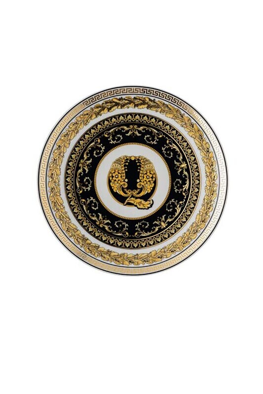 Versace Virtus Alphabet Q Bread &amp; Butter Plate 6 2/3 Inch, MPN: 19335-403747-10217, 790955173811