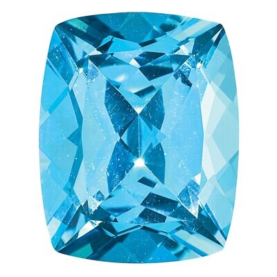 Topaz Ice Blue 9X7mm Cushion Gemstone TP-0907-CUF-BI, MPN: TP-0907-CUF-BI,