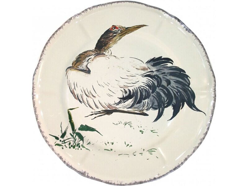 Gien Grands Oiseaux Luncheon Plate Grue Cendree 0113CP1326, MPN: 0113CP1326, 840769071916