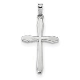 Polished Cross Pendant 14k white Gold XR1571, MPN: XR1571, 883957829784