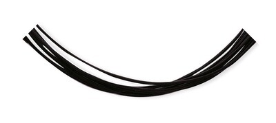 16 Inch Black Multi-Cord Leather Necklace Sterling Silver QK39-16, MPN: QK39-16, 883957569727