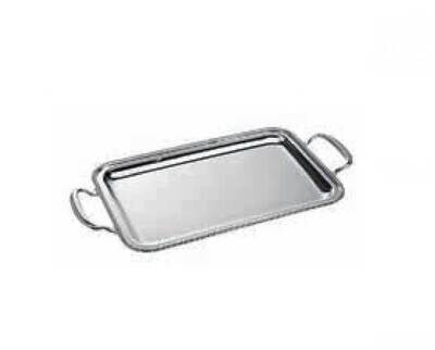Ercuis Perles Rectangular Serving Tray With Handles 15.75 x 10.625 Inch Silver Plated F51P450-40, M…