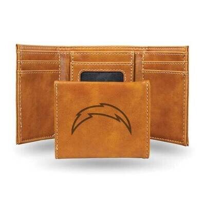 NFL LA Chargers Brown Faux Leather Trifold Wallet GC7777, MPN: GC7777, 767345901026