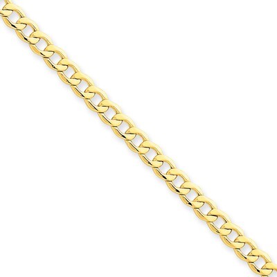 4.3mm Semi-Solid Curb Link Chain 7 Inch 14k Gold BC107-7, MPN: BC107-7, 886774537917