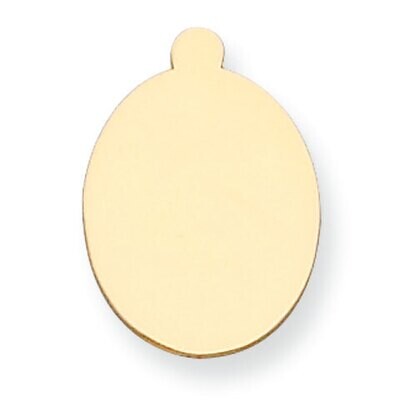 Oval with Eyelet Stamping 14k Yellow Gold YG1092, MPN: YG1092,