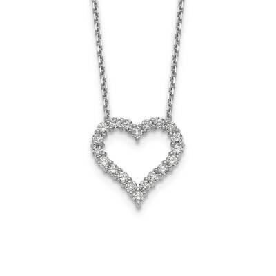 Heart Pendant with Chain 14k White Gold PM1001-100-WA, MPN: PM1001-100-WLD, 191101806087