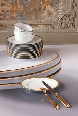 Robert Haviland Malmaison Gold Deep Round Dish 12 Inch HP261042, MPN: HP261042,
