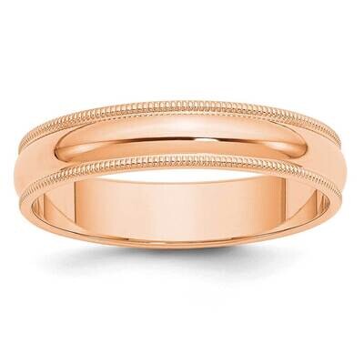5mm Milgrain Half-Round Wedding Band 14k Rose Gold RM050, MPN: RM050, 883957928708