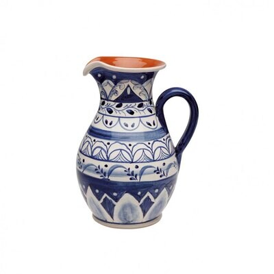 Casafina Alentejo Terracotta Indigo Large Pitcher J300-BW, MPN: J300-BW, 840289016183