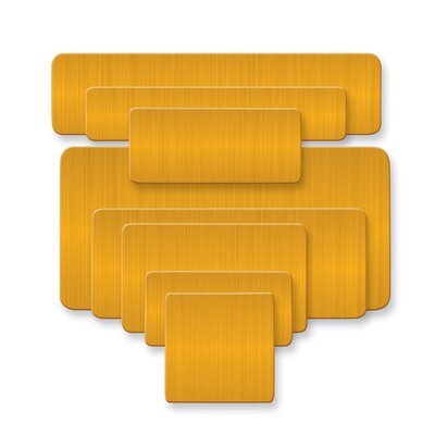 Assortment of Satin Brass Plates-1 of each size-Set of 8 GL6679-SB, MPN: GL6679-SB,