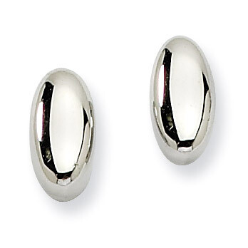 Polished Oval Post Earrings - Stainless Steel SRE324 by Chisel, MPN: SRE324, 886774038506