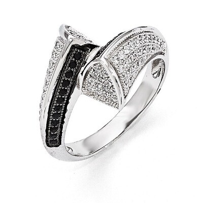 Cz Brilliant Embers Ring Sterling Silver QMP773-8