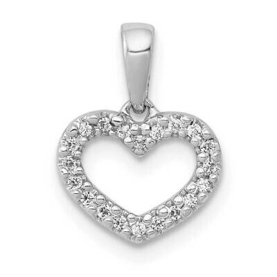 .03Ct. Diamond Heart Pendant 14k White Gold PM4856-003-WA, MPN: PM4856-003-WA, 883957512198