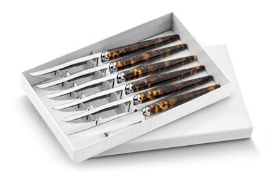 Capdeco Tang Tortoise Steak Knives TAN54-6KS, MPN: TAN54-6KS, 3700922735741