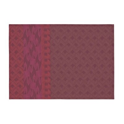 Le Jacquard Francais Placemat Caractere Red 100% Coated Cotton 20 x 14 Inch 28216 Set of 4, MPN: 28…