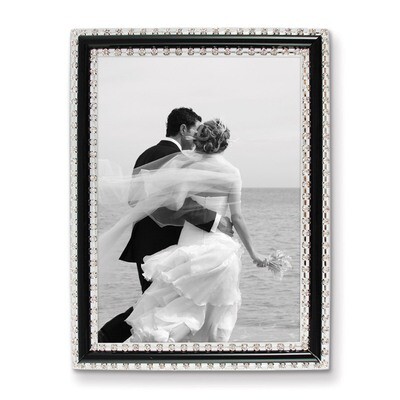Clear Optical Glass with Crystals &amp; Black Border 4 x 6 Inch Picture Frame GM11470, MPN: GM11470, 29…
