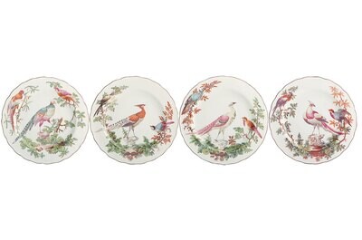 Mottahedeh Chelsea Bird Bread &amp; Butter Plae Set of 4 CW2454, MPN: CW2454,