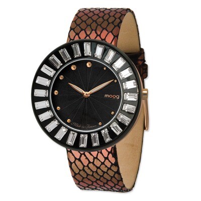 Moog Rose Black-plated Crystl Black Dial Watch with (ME-ARG) Cppr Metallic Band, MPN: XWA3657, 8867…