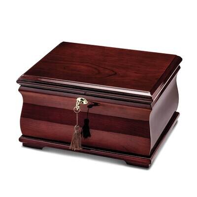 Poplar Veneer High Gloss Finish Locking Memorial Box JBB897, MPN: JBB897,