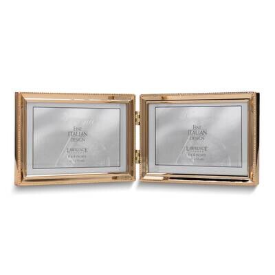 Gold-tone Beaded 6x4 Double Photo Frame GM25454, MPN: GM25454, 751148079020