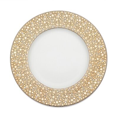 Caskata Ellington Shimmer Rimmed Dinner Plate Gold Platinum DINL-115, MPN: DINL-115, 817325017565