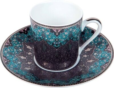 Deshoulieres Dhara Peacock Coffee Saucer SC-RI3189, MPN: SC-RI3189, 3104361366106