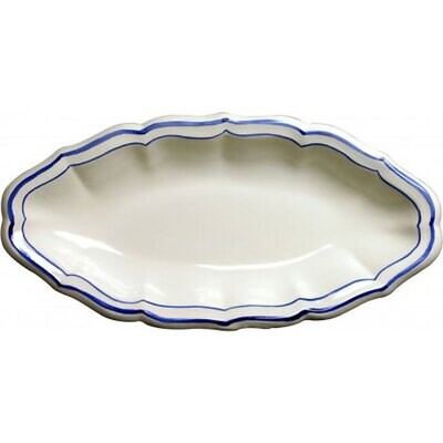Gien Filet Bleu Pickle Dish 1540CRAV22, MPN: 1540CRAV22, 840769027876