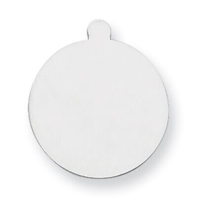 Round with Eyelet Stamping Sterling Silver Rhodium-plated SS1037, MPN: SS1037,