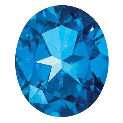 Topaz Kashmir Blue 10X8mm Oval Gemstone TP-1008-OVF-KB, MPN: TP-1008-OVF-KB,