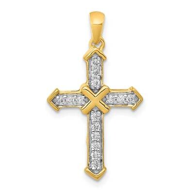Passion Diamond Cross Pendant 14k Gold PM5064-020-YA, MPN: PM5064-020-YA, 883957513928