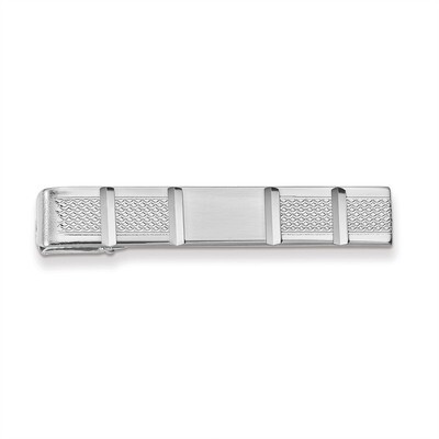 Kelly Waters Facet Cut Tie Bar Rhodium-plated KW736, MPN: KW736,