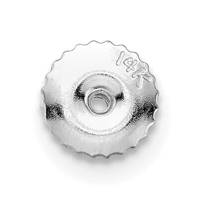 2 Hole Threaded Ear Nut 14k White Gold WG2686, MPN: WG2686,