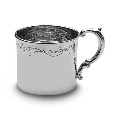 Hollow Handle Floral Design Baby Cup Sterling Silver GP426, MPN: GP426, 781642008615