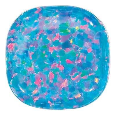 Imitation Opal Black 6mm Cushion Cabochon Gemstone OI-0600-CUC-BK, MPN: OI-0600-CUC-BK,