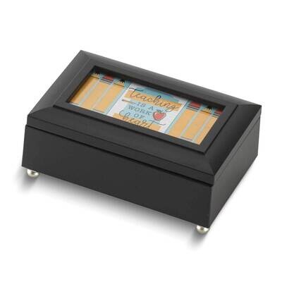 Teaching Is A Work of Heart Black Finish Music Box GM24512, MPN: GM24512, 603799233361