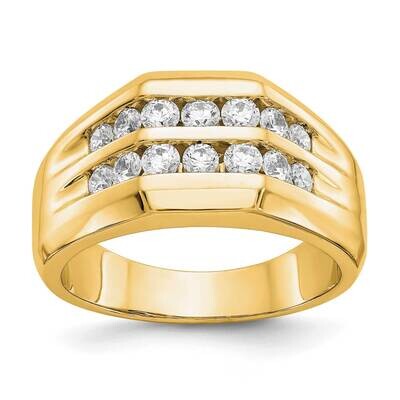 Diamond Vs/Si, D E F, Polished Men&#39;s Band 14k Yellow Gold True Origin Lab Grown RM3542-104-YLD, MPN…