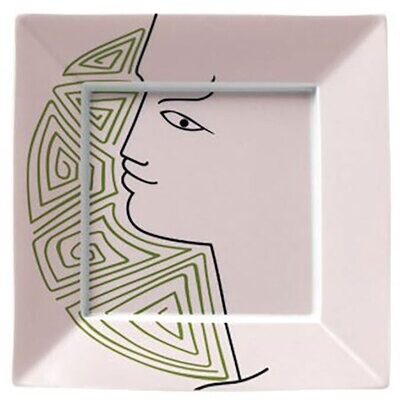 Raynaud Jean Cocteau Square Trinket Tray Pink 0660-33-600017, MPN: 0660-33-600017, 3660006743263