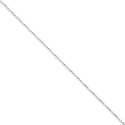 2.4mm Cable Chain 18 Inch 14k White Gold PEN211-18, MPN: PEN211-18, 886774432922