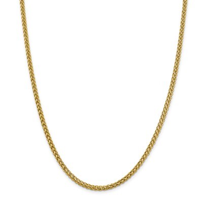 24 Inch 4.30mm Semi-solid 3-Wire Wheat Chain 14k Gold BC177-24, MPN: BC177-24, 883957067353