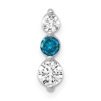 1/2Ct. Blue/White Diamond Pendant 14k White Gold PM4802-BD-050-WA, MPN: PM4802-BD-050-WA, 883957299…
