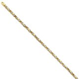 4.1mm Polished Fancy Link Bracelet 8 Inch 14k Two-Tone Gold LK571-8, MPN: LK571-8, 883957353364